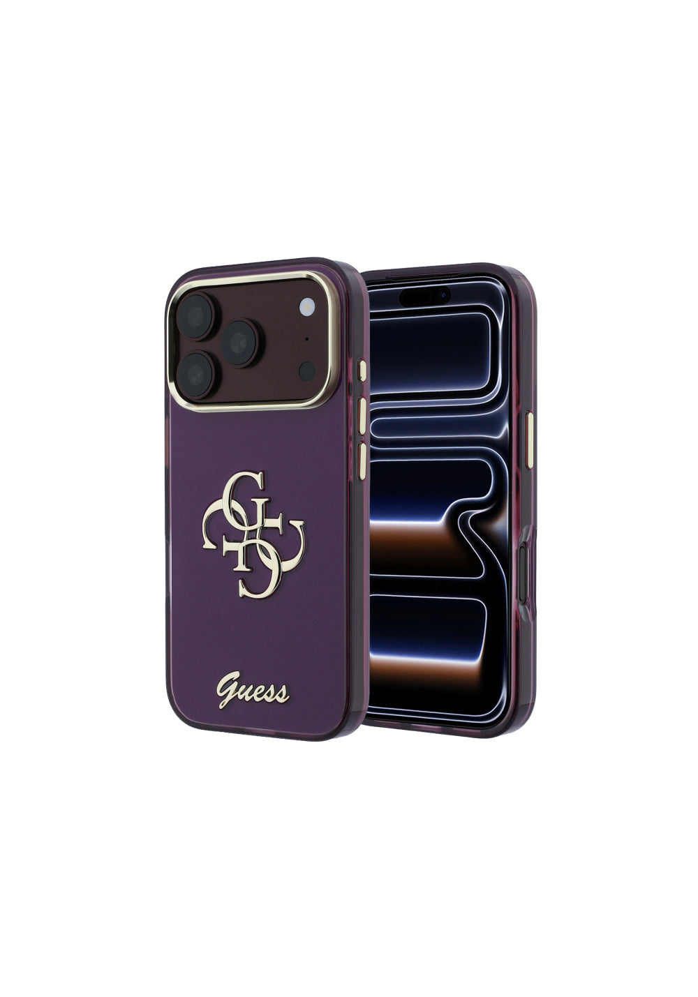 Guess Yazı ve 4G Büyük Silikon – iPhone 18 Pro Kılıfı