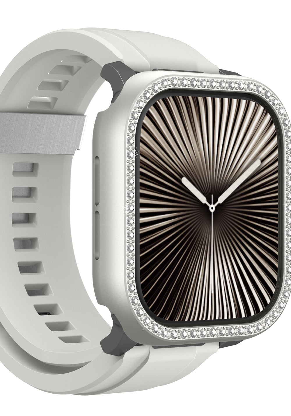 Amazingthing Gleam Fit FullGuard Taşlı PC Kasa ve Ekran Koruması – Apple Watch Series 10 46 mm