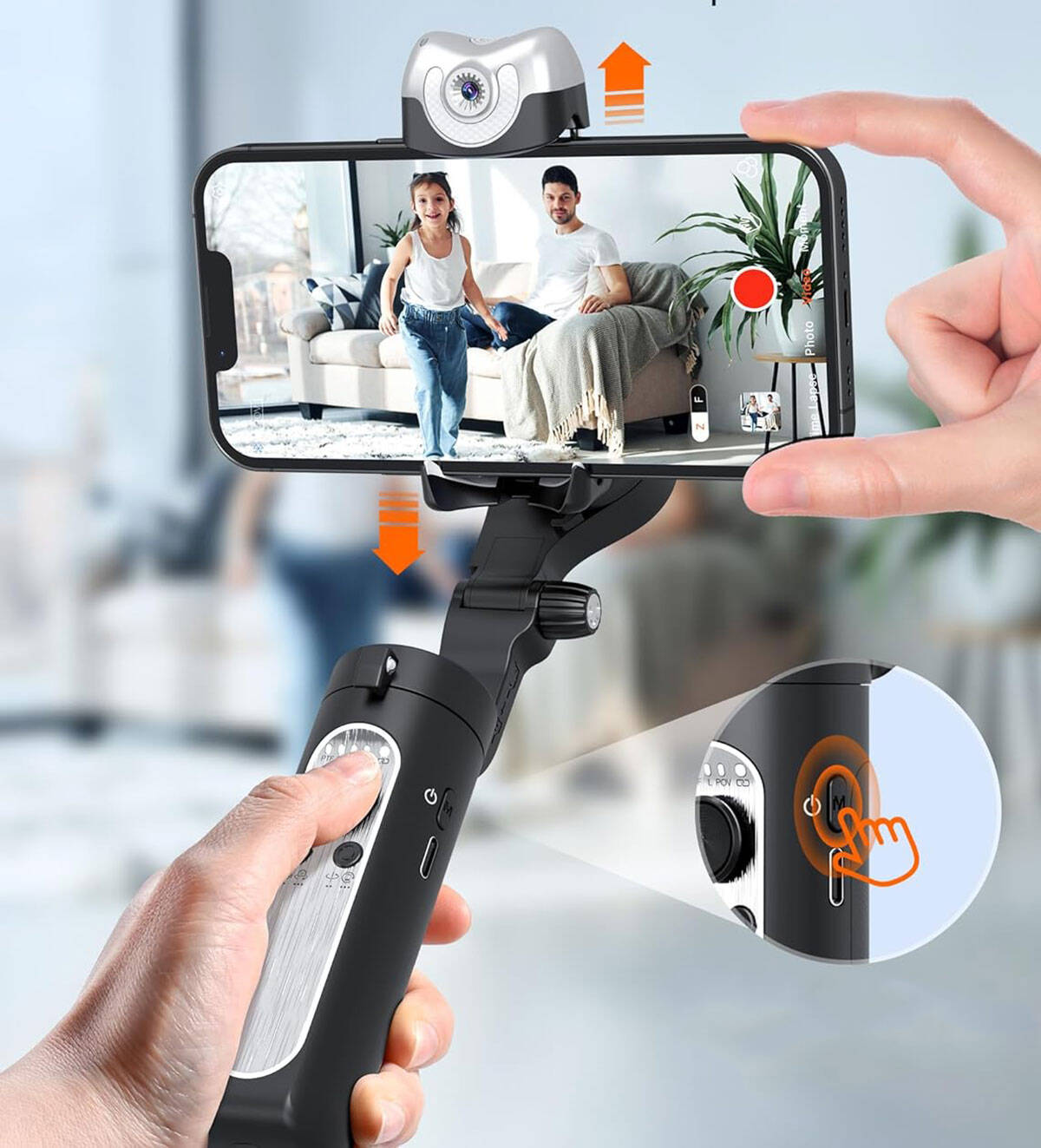 Hohem iSteady V2s – 3 Eksenli AI Takipli Telefon Gimbalı