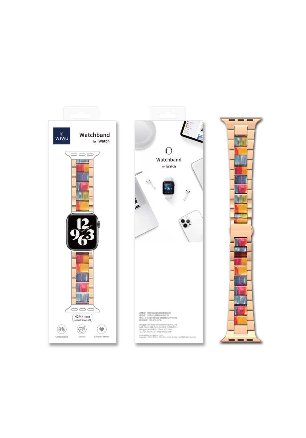 Wiwu Resin Steel Belt Metal Kordon – Apple Watch 42/44/49 mm