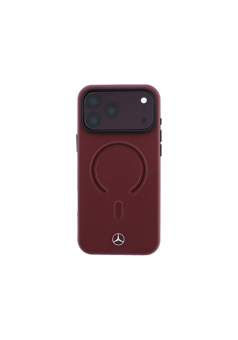 Mercedes Benz Yıldız Logolu Kabartmalı Deri – iPhone 18 Pro Kılıfı