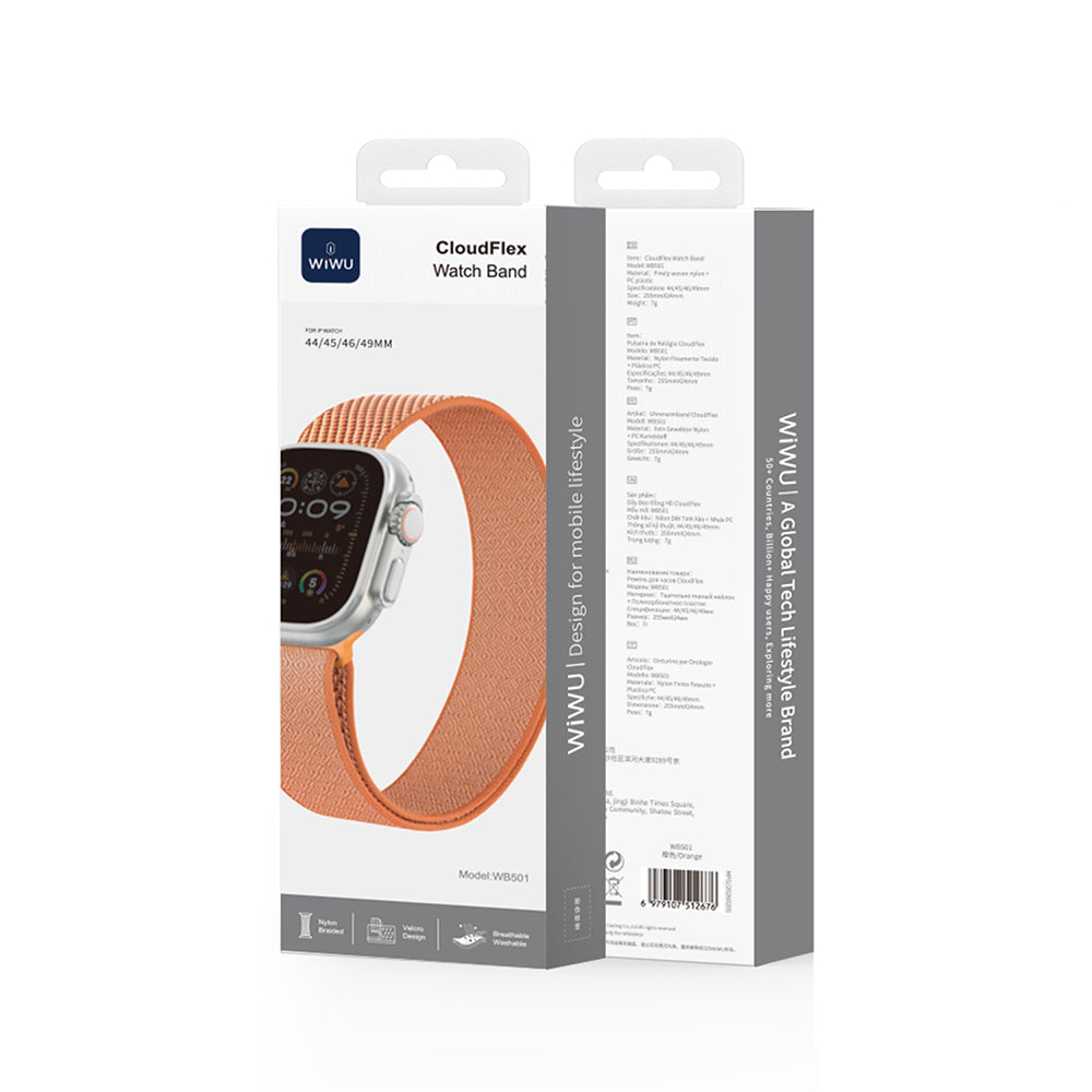 Wiwu WB501 CloudFlex Naylon Örgü Kordon – Apple Watch 42/44/45/46/49 mm