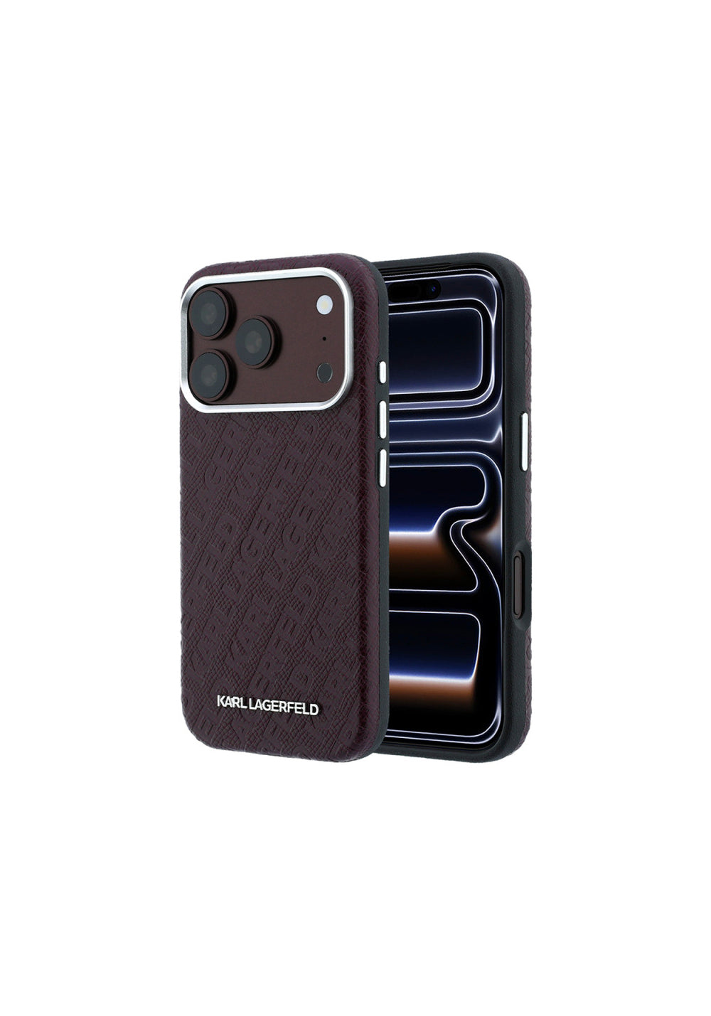 Karl Lagerfeld Grained Damgalı Yazı Logolu – iPhone 18 Pro Max Kılıfı