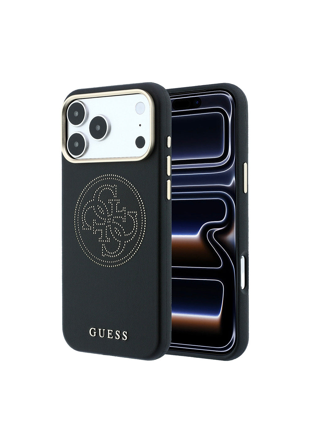 Guess PU Delikli 4G ve Yazı Logolu – iPhone 18 Pro Kılıfı