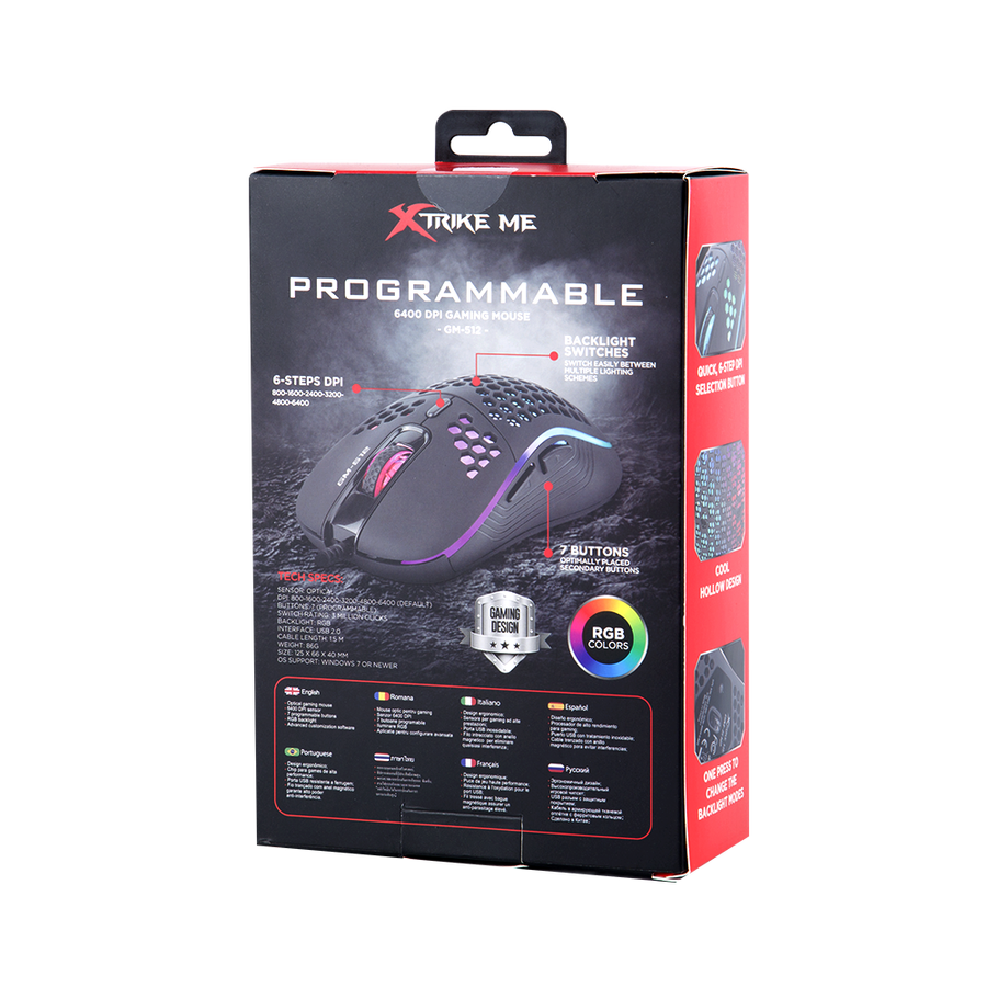 Xtrike Me GM-512 – 6400 DPI Bal Peteği Oyuncu Mouse