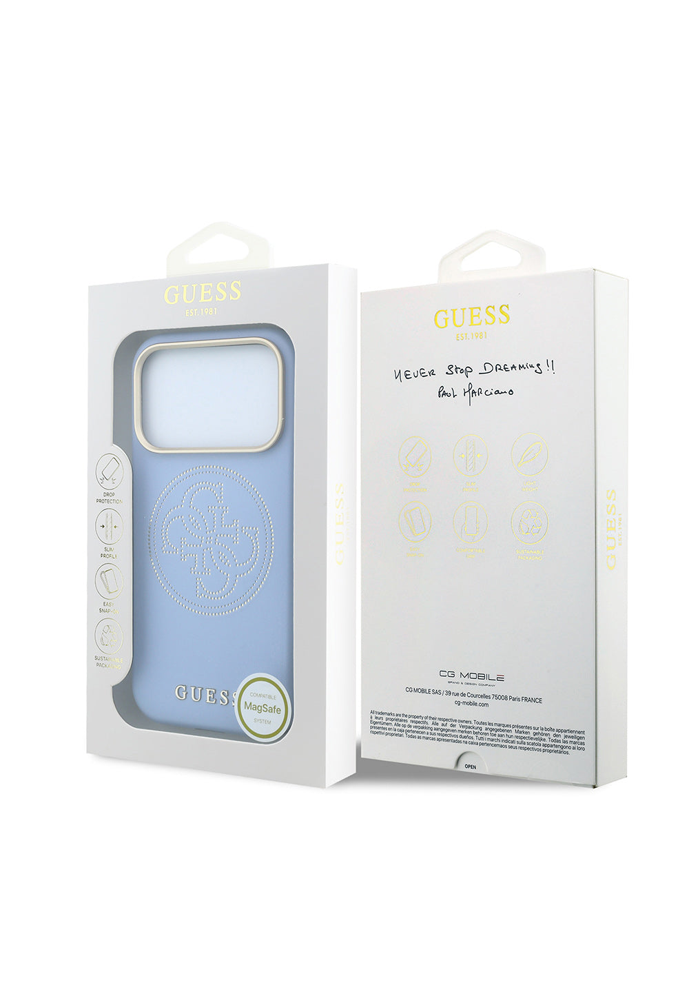 Guess PU Delikli 4G ve Yazı Logolu – iPhone 18 Pro Kılıfı