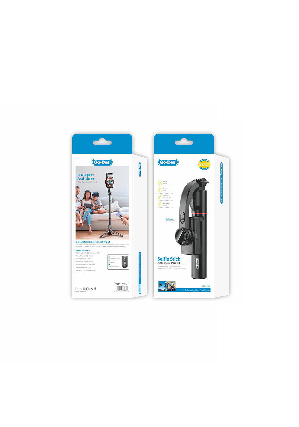 Go Des GD-F06 – 70 cm Kumandalı Tripod ve Selfie Çubuğu