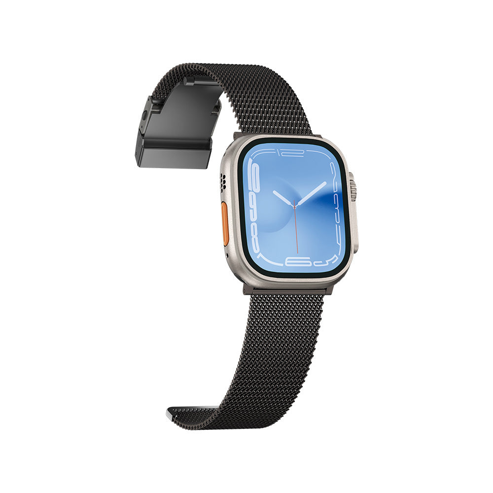 Amazingthing Titan Metal Metal Örgü Kordon – Apple Watch 45/46/49 mm