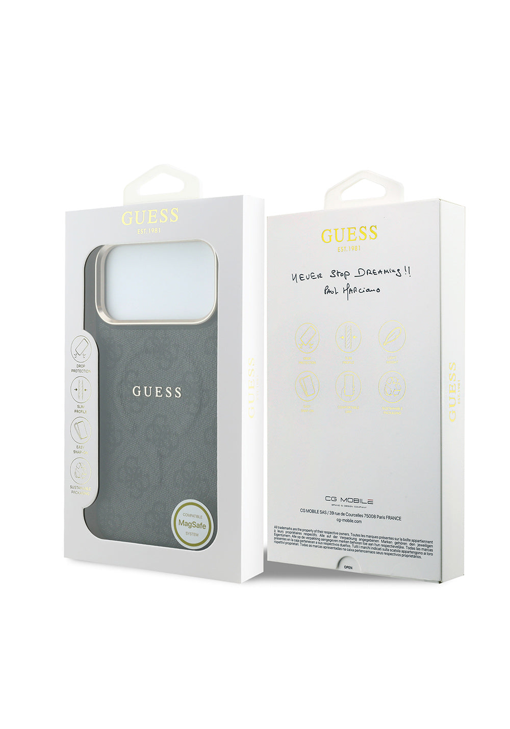 Guess C-Magnet 4G Metal Kamera Çerçeveli – iPhone 18 Pro Kılıfı