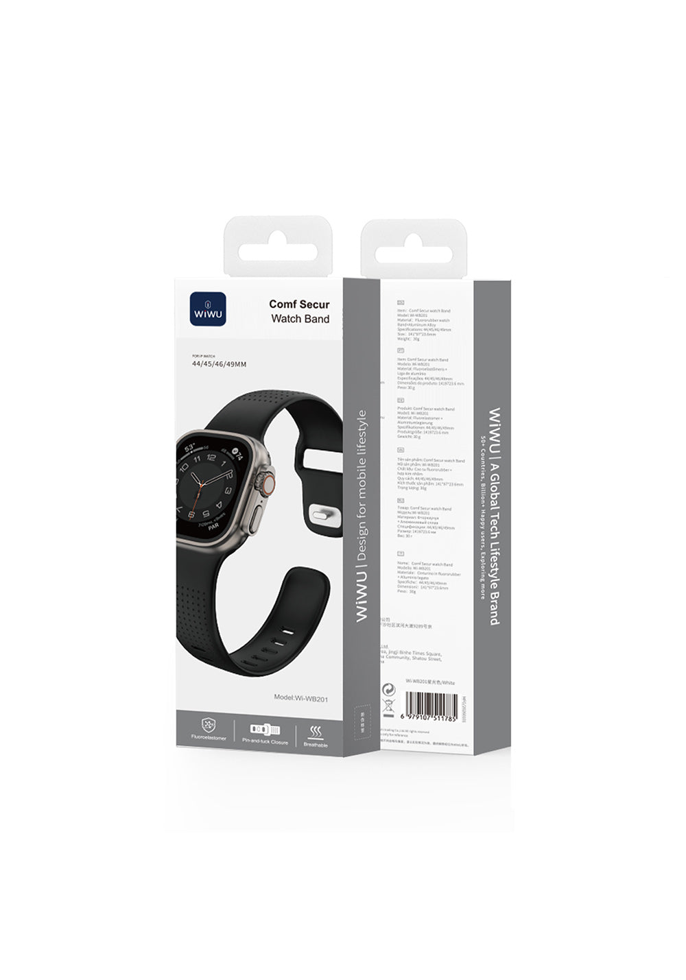 Wiwu Wi-WB0201 Comf Secur Kauçuk Kordon – Apple Watch 42/44/45/46/49 mm