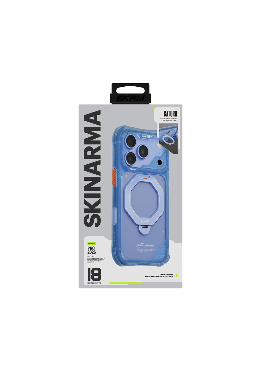 Skinarma Standlı Saturn – iPhone 18 Pro Kılıfı