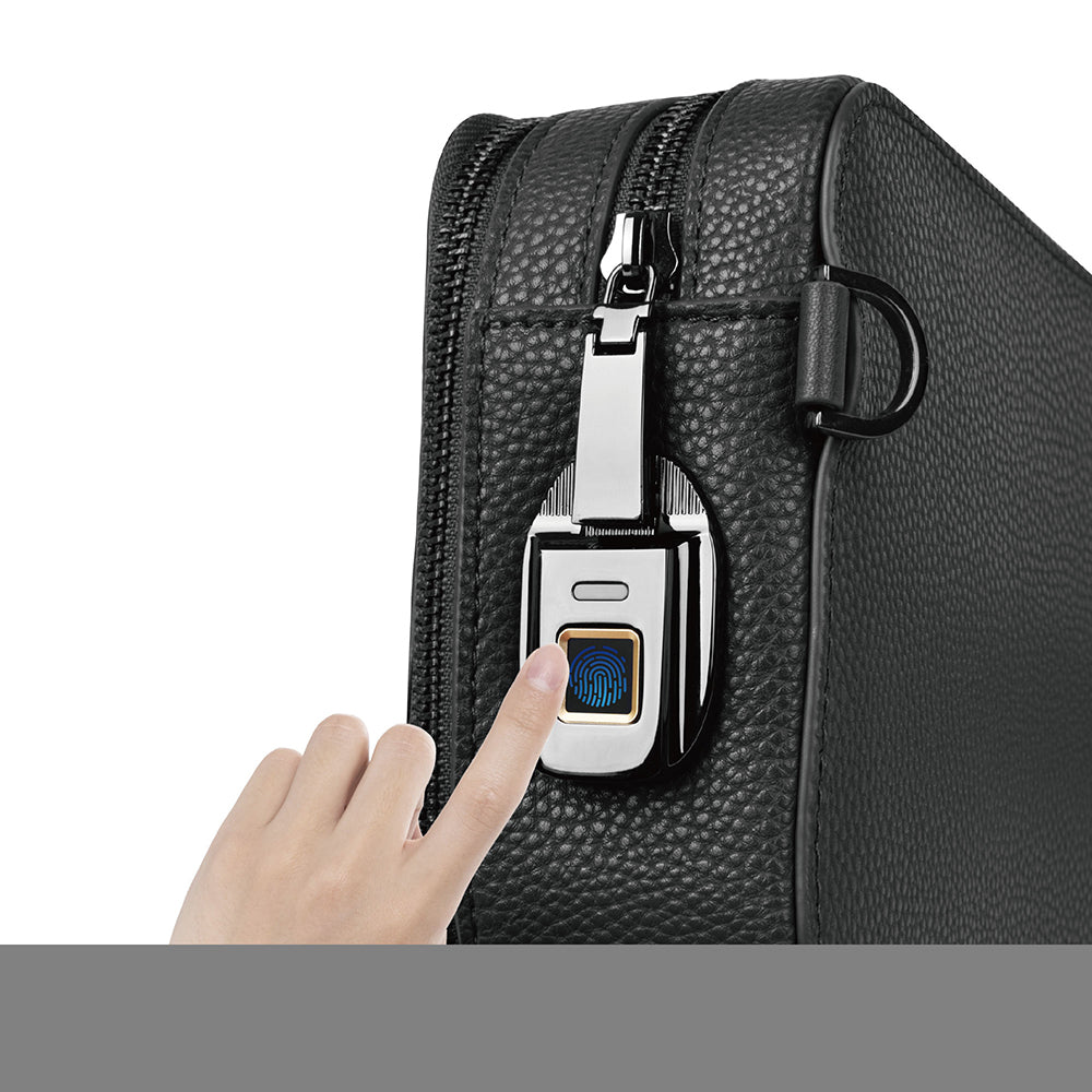 Wiwu Master Genuie Leather – Parmak İzi Kilitli Çapraz Vücut Çantası