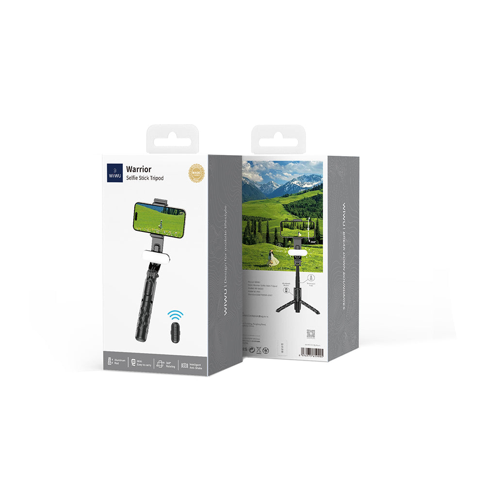 Wiwu Wi-SE013 – Işıklı Mini Tripod ve Selfie Çubuğu