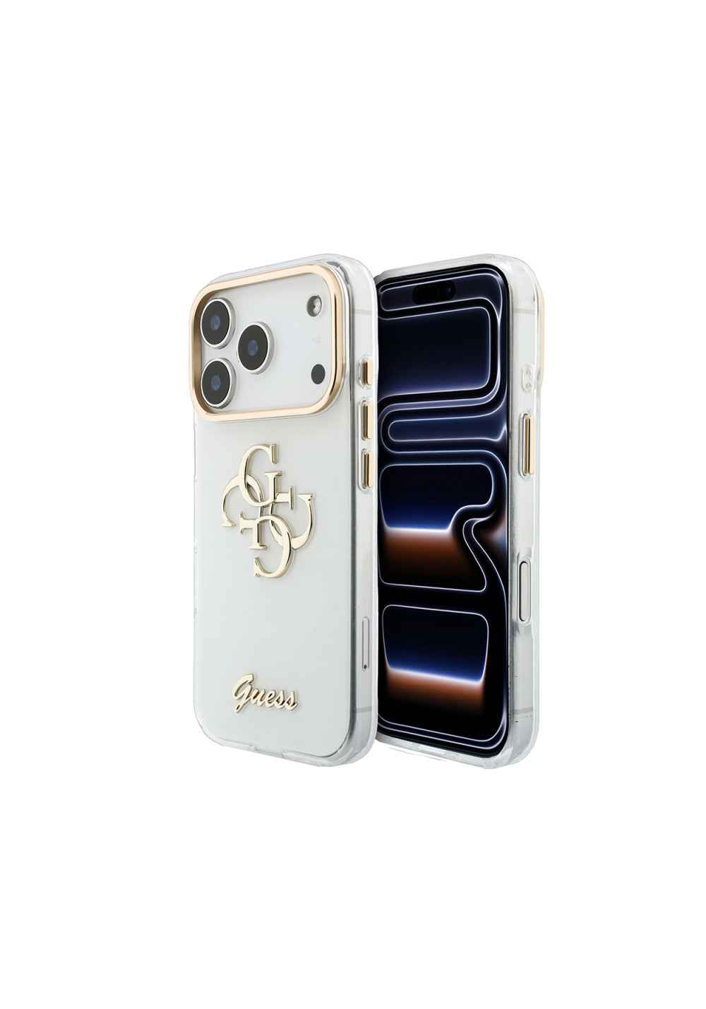 Guess Yazı ve 4G Büyük Silikon – iPhone 18 Pro Kılıfı