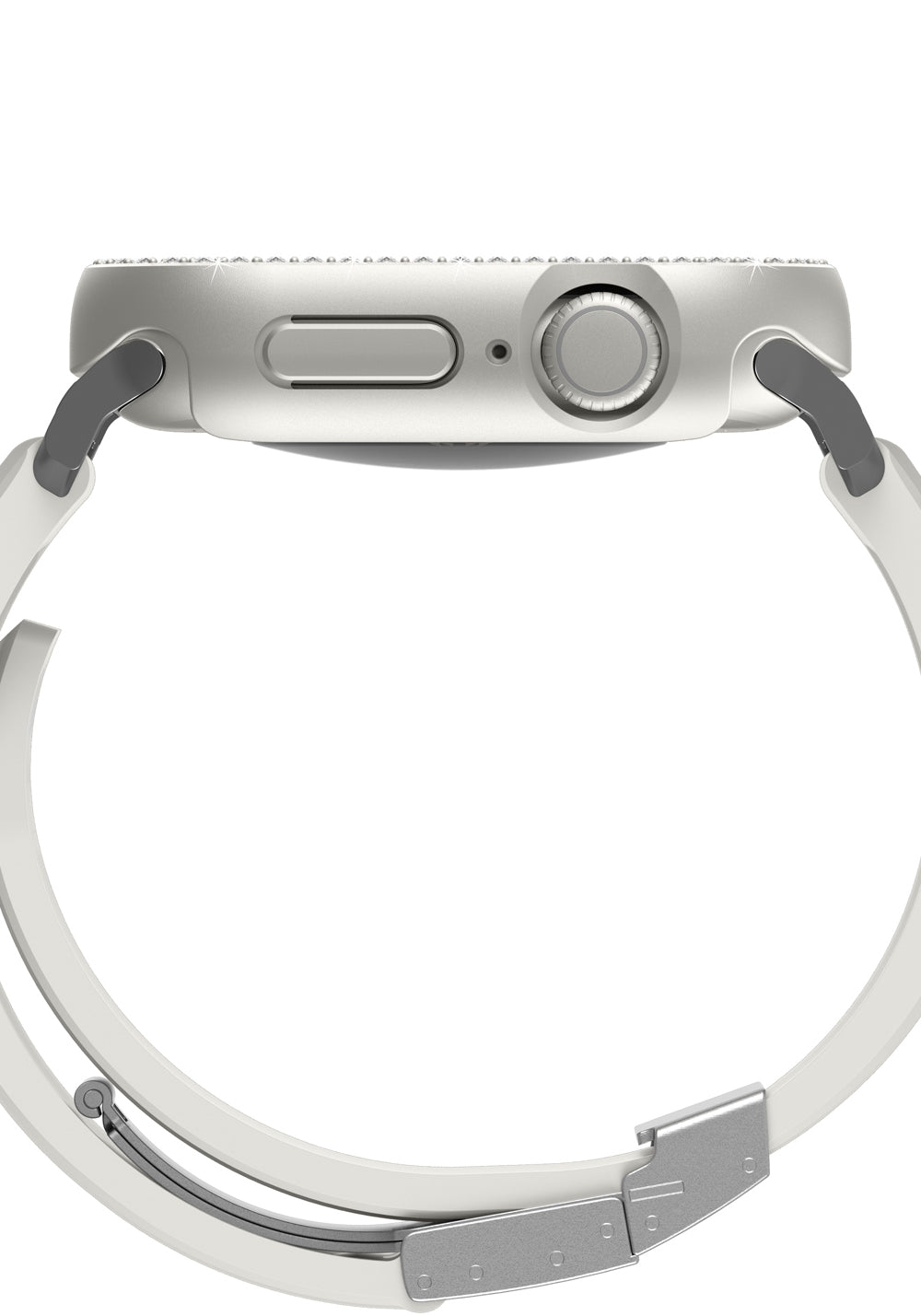 Amazingthing Gleam Fit FullGuard Taşlı PC Kasa ve Ekran Koruması – Apple Watch Series 10 46 mm