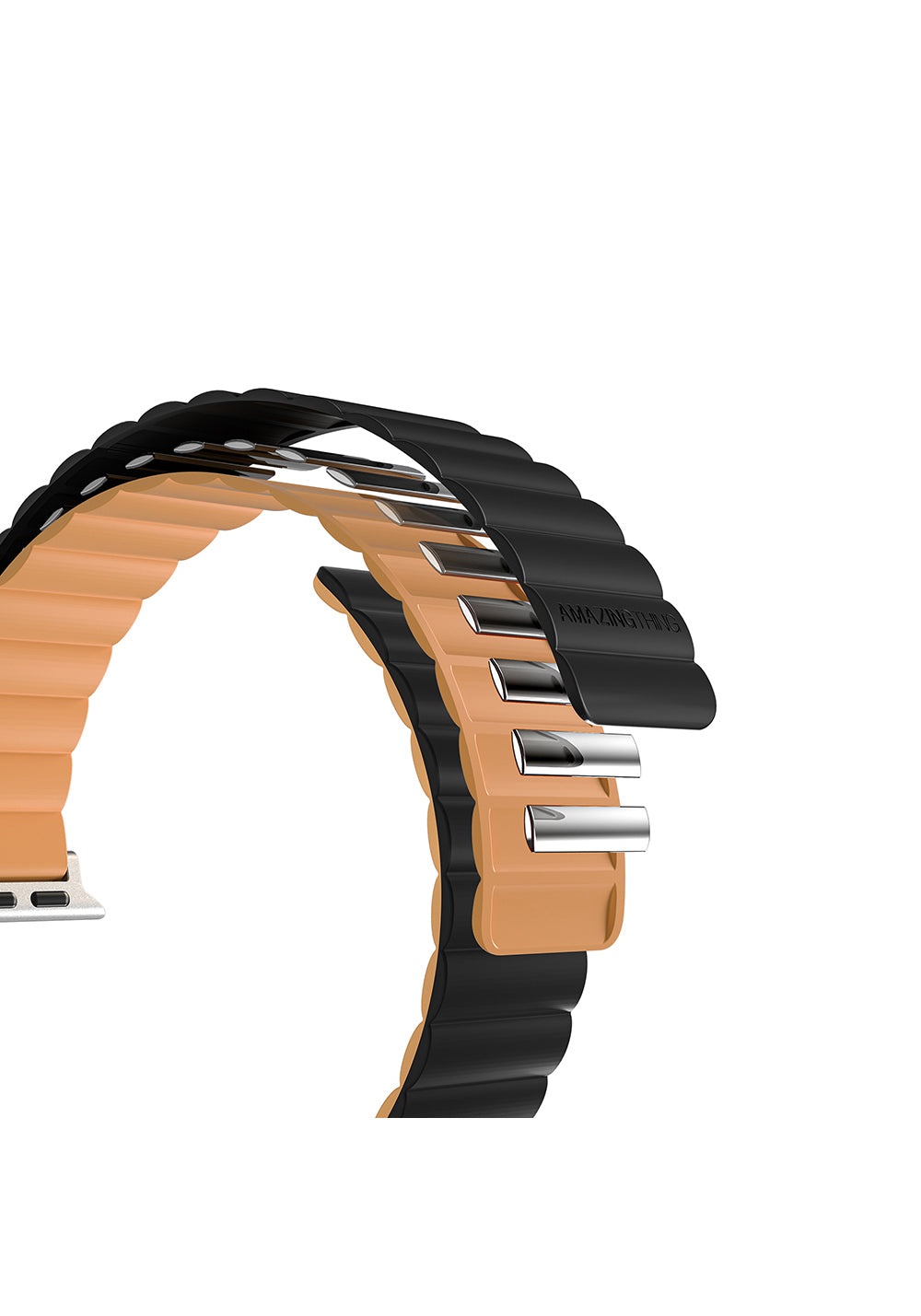 Amazingthing Smoothie Mag Manyetik Silikon Kordon – Apple Watch 45/46/49 mm