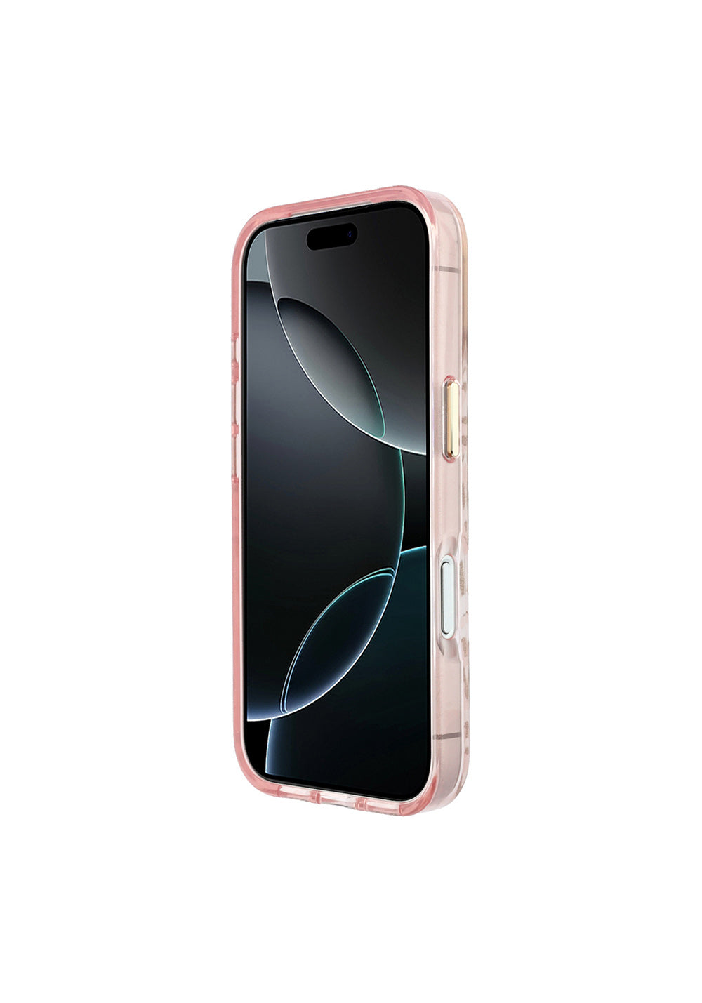 Guess Üçgen Logolu Simli Leopar Desenli – iPhone 18 Pro Max Kılıfı