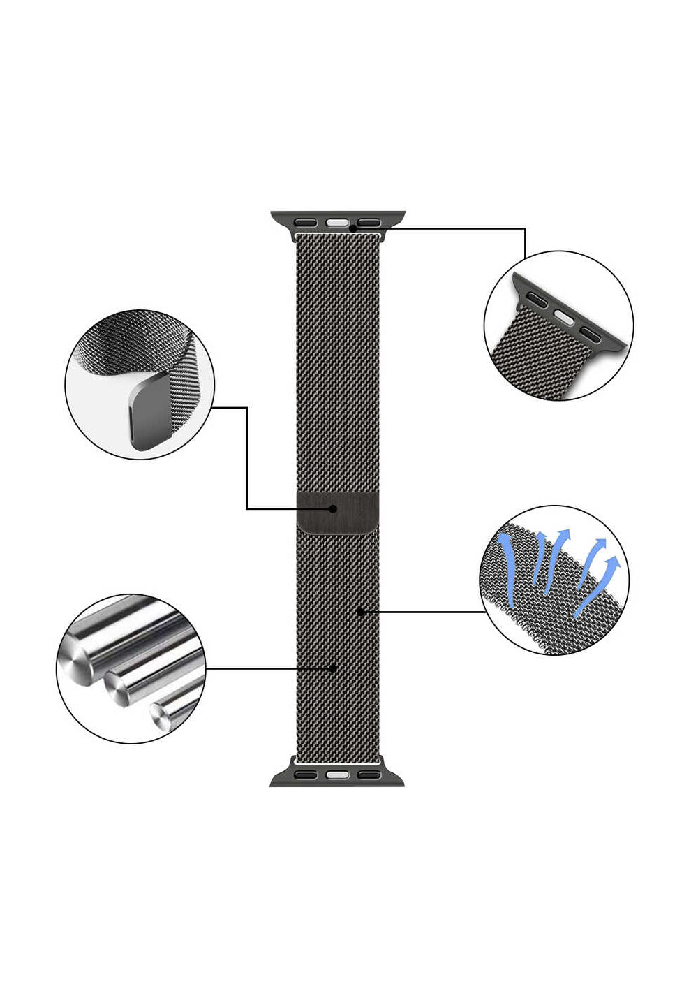 Wiwu Minalo Metal Kordon – Apple Watch 42/44/49 mm