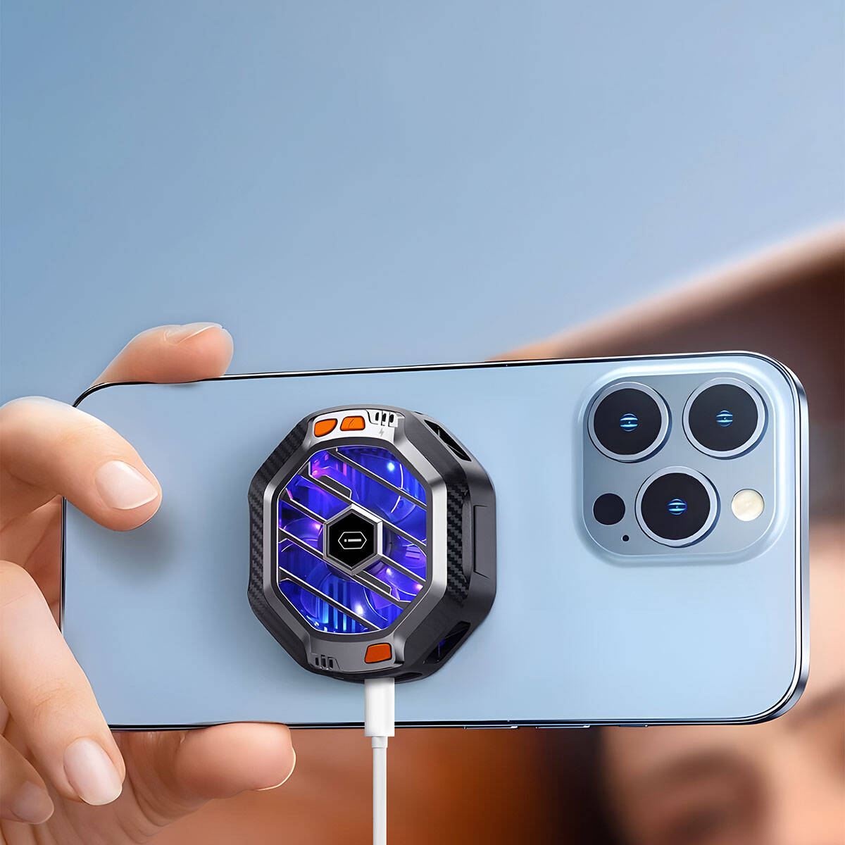 Wiwu Wi-R001 – 15W Kablosuz Şarjlı RGB Telefon Soğutucu