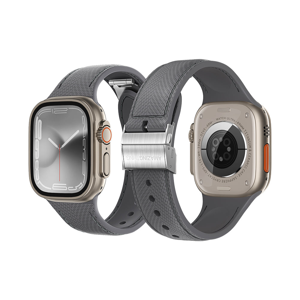 Amazingthing Titan Swift Deri Dokulu Silikon Kordon – Apple Watch ürün görseli