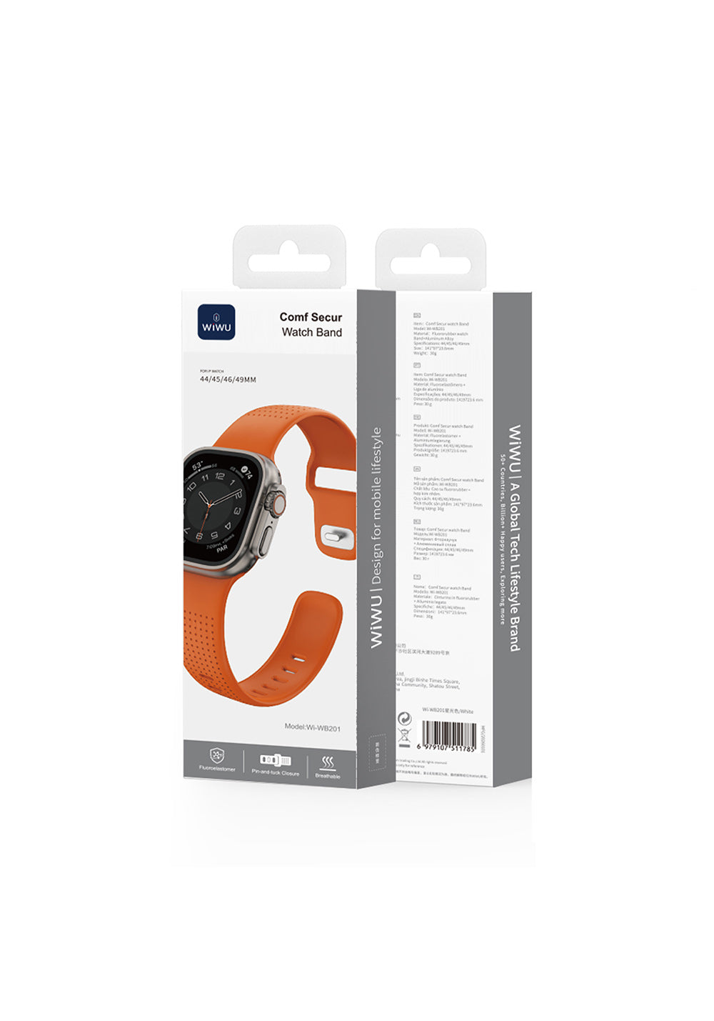 Wiwu Wi-WB0201 Comf Secur Kauçuk Kordon – Apple Watch 42/44/45/46/49 mm