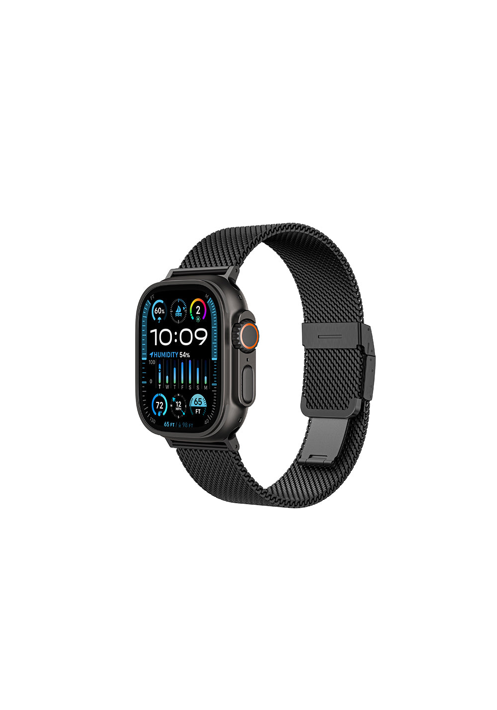 Amazingthing Titan Premium Metal Örgü Kordon – Apple Watch 46 mm