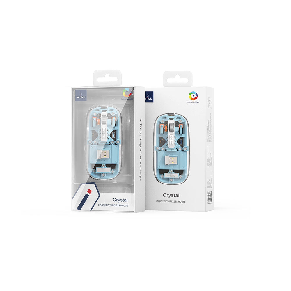 Wiwu WM105 Crystal – 2400 DPI RGB Kablosuz Mouse