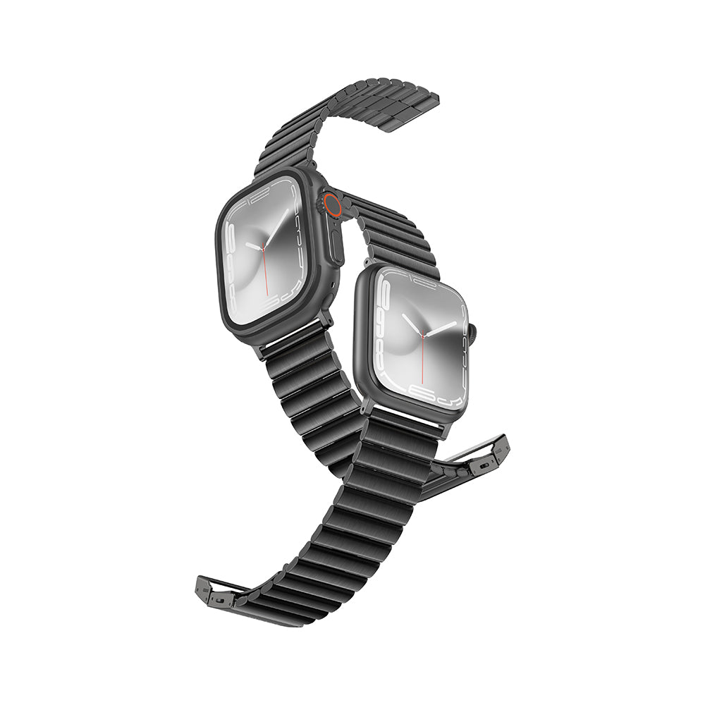 Amazingthing Titan Steel Çelik Kordon – Apple Watch 45/46/49 mm
