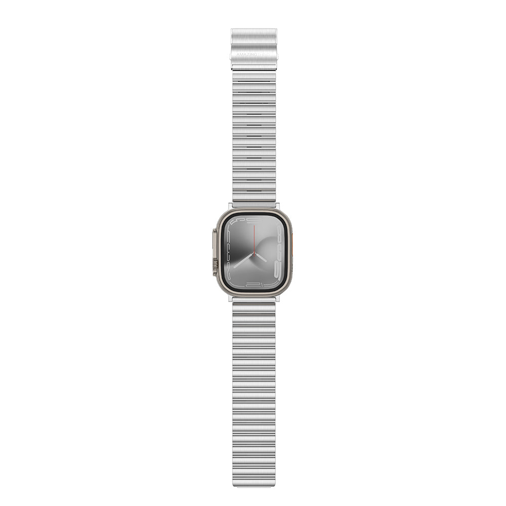 Amazingthing Titan Steel Çelik Kordon – Apple Watch 45/46/49 mm