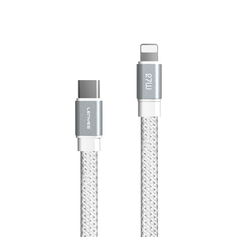 Lenyes LC538 – USB-C–Lightning 27W Aramid Örgülü Kablo 1 m