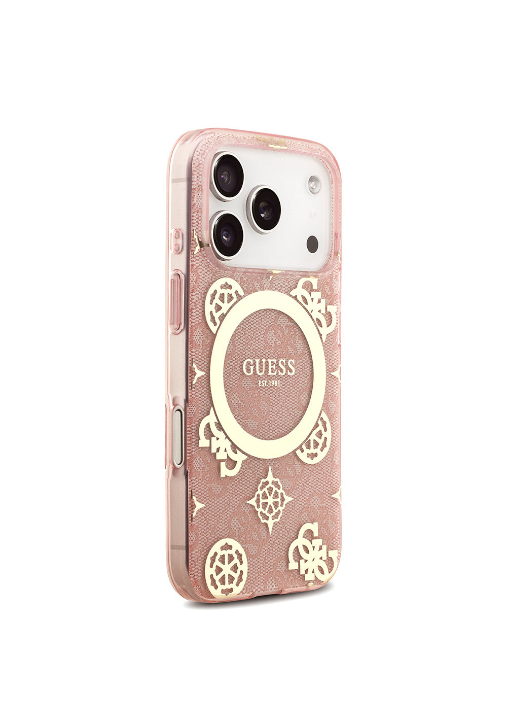 Guess IML Peony ve 4G Desenli Klasik Logolu – iPhone 18 Pro Max Kılıfı