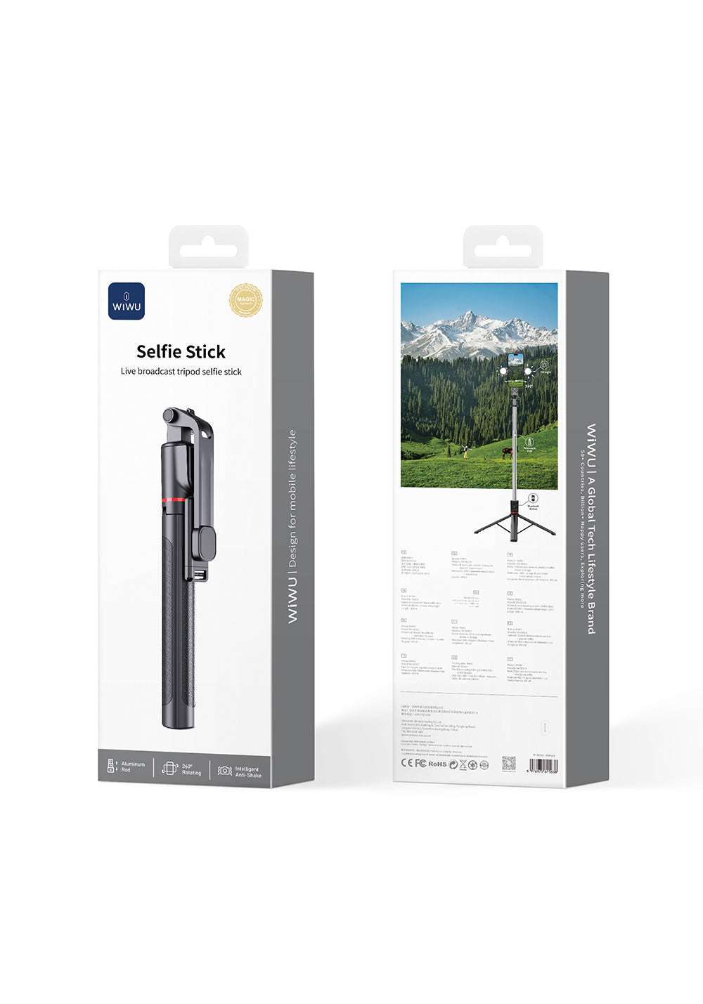 Wiwu Wi-SE015 – 180 cm Işıklı Tripod ve Selfie Çubuğu