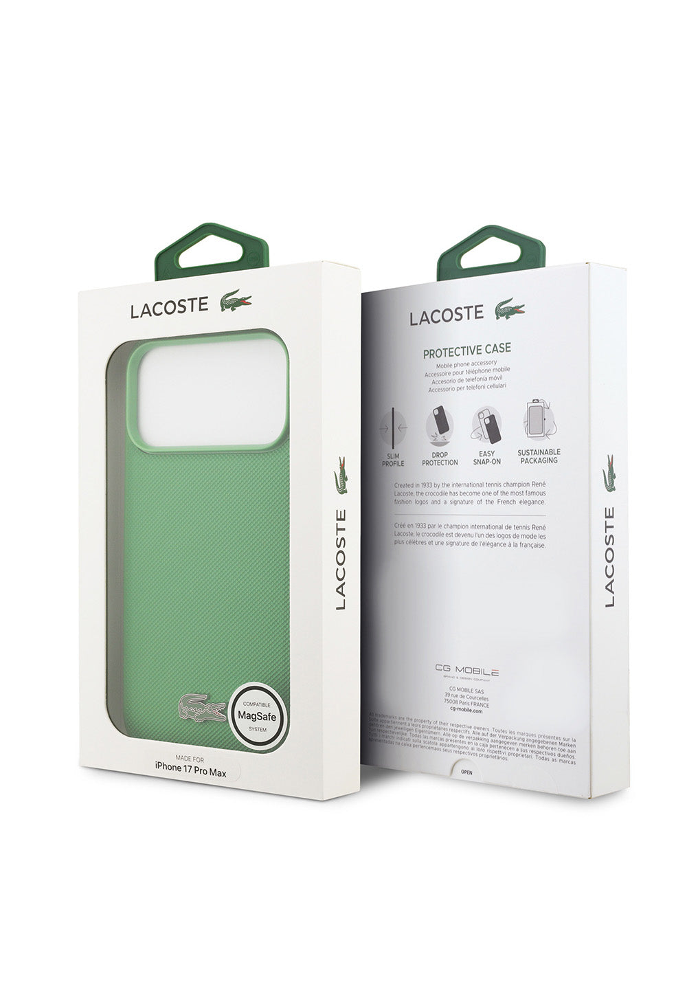Lacoste PU Pike Desenli – iPhone 18 Pro Max Kılıfı