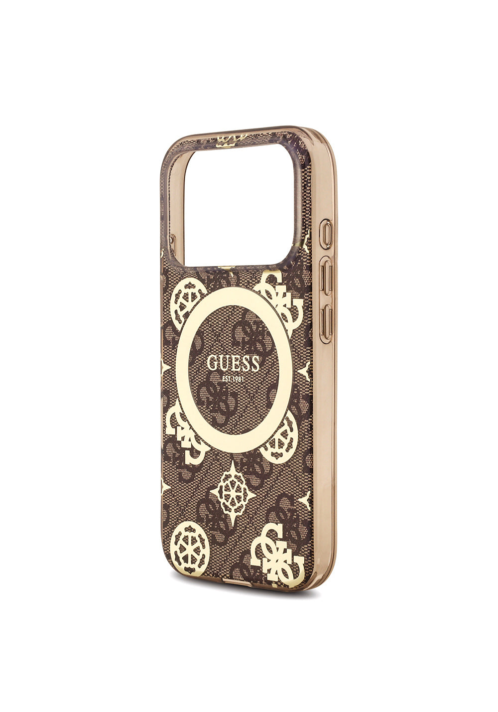 Guess IML Peony ve 4G Desenli Klasik Logolu – iPhone 18 Pro Max Kılıfı