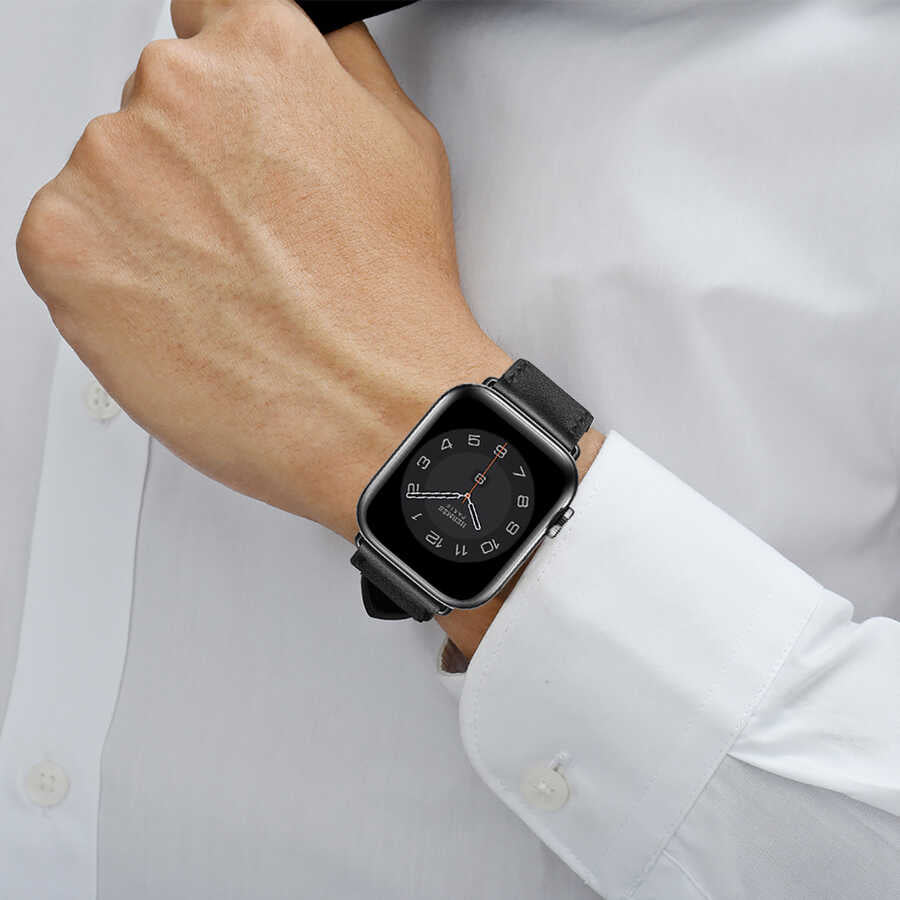 Wiwu Attleage Watchband Deri Kordon – Apple Watch 42/44/45/49 mm
