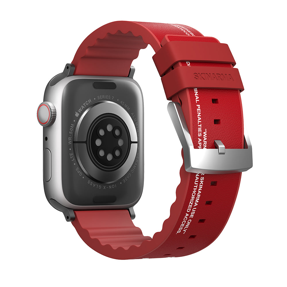 Skinarma Taihi Sora Deri Görünümlü Silikon Kordon – Apple Watch 42/44/45 mm