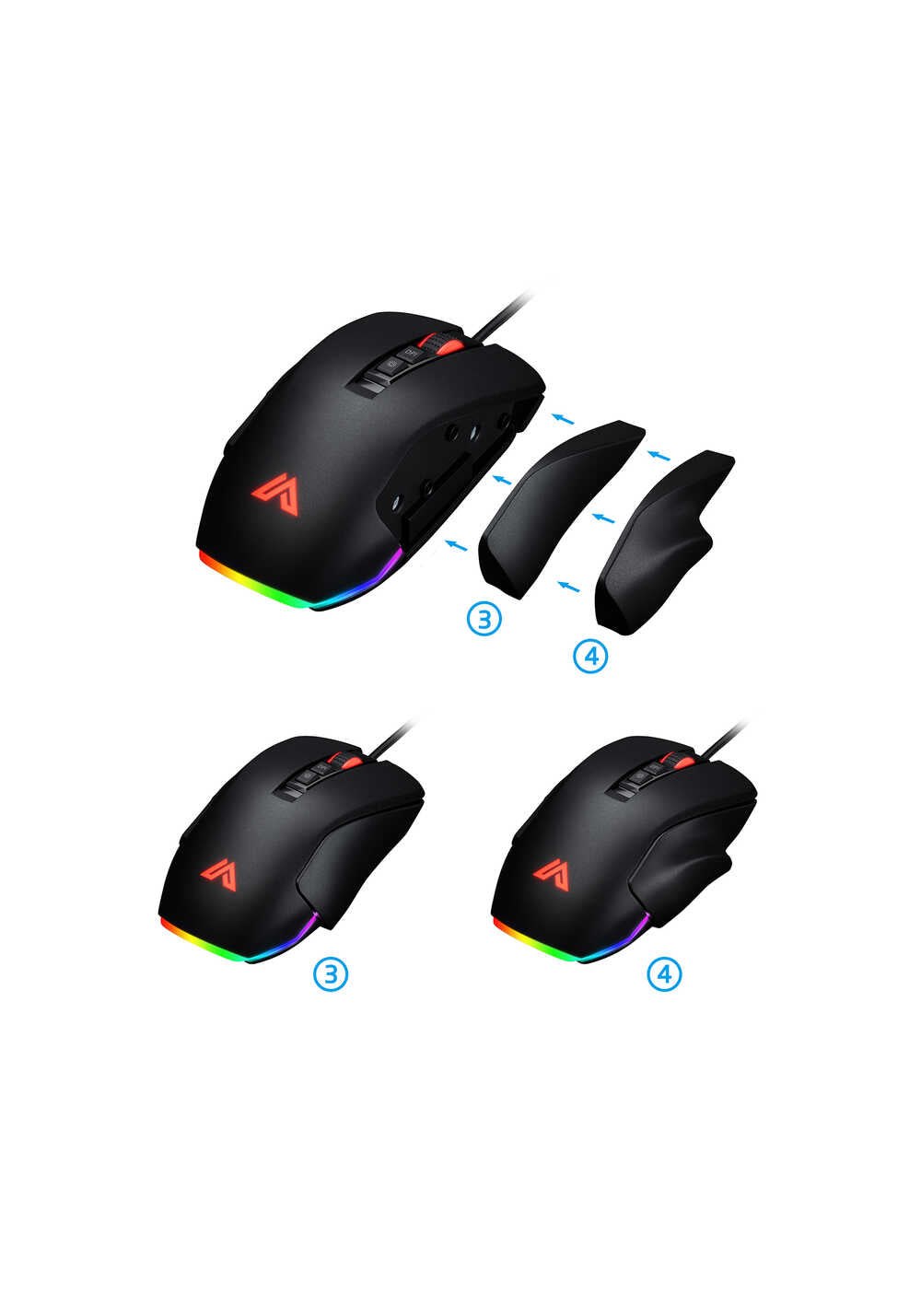 Sarepo GT-400 – Modüler USB Oyuncu Mouse