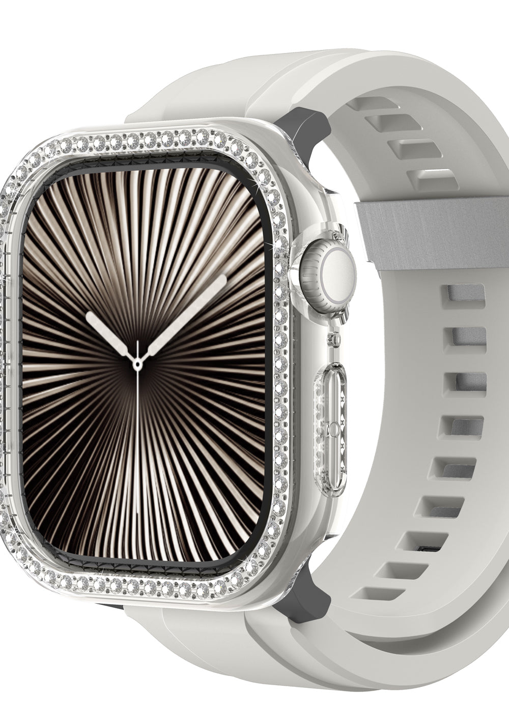 Amazingthing Gleam Fit FullGuard Taşlı PC Kasa ve Ekran Koruması – Apple Watch Series 10 42 mm