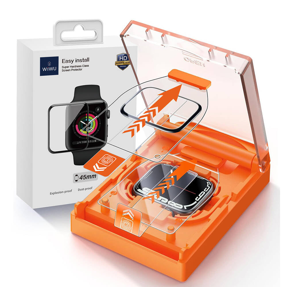 Wiwu Wi-JD105 Easy Install PMMA PET Ekran Koruma Seti – Apple Watch 40 mm