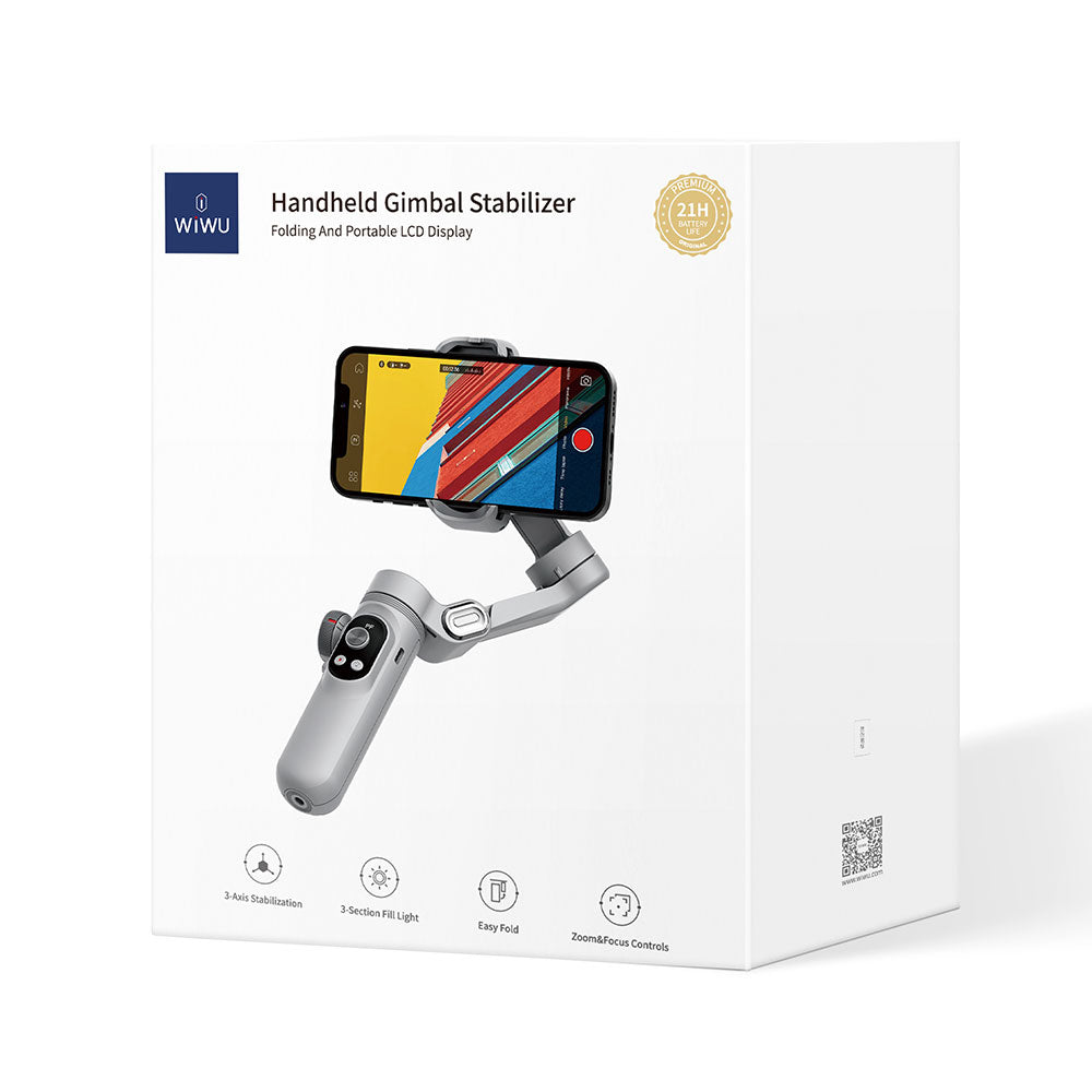 Wiwu Wi-SE007 – 3 Eksenli Işıklı Telefon Gimbalı