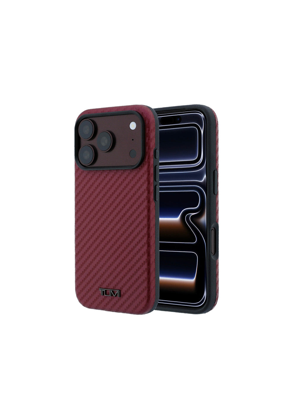 TUMI PU Karbon Tasarımlı – iPhone 18 Pro Kılıfı