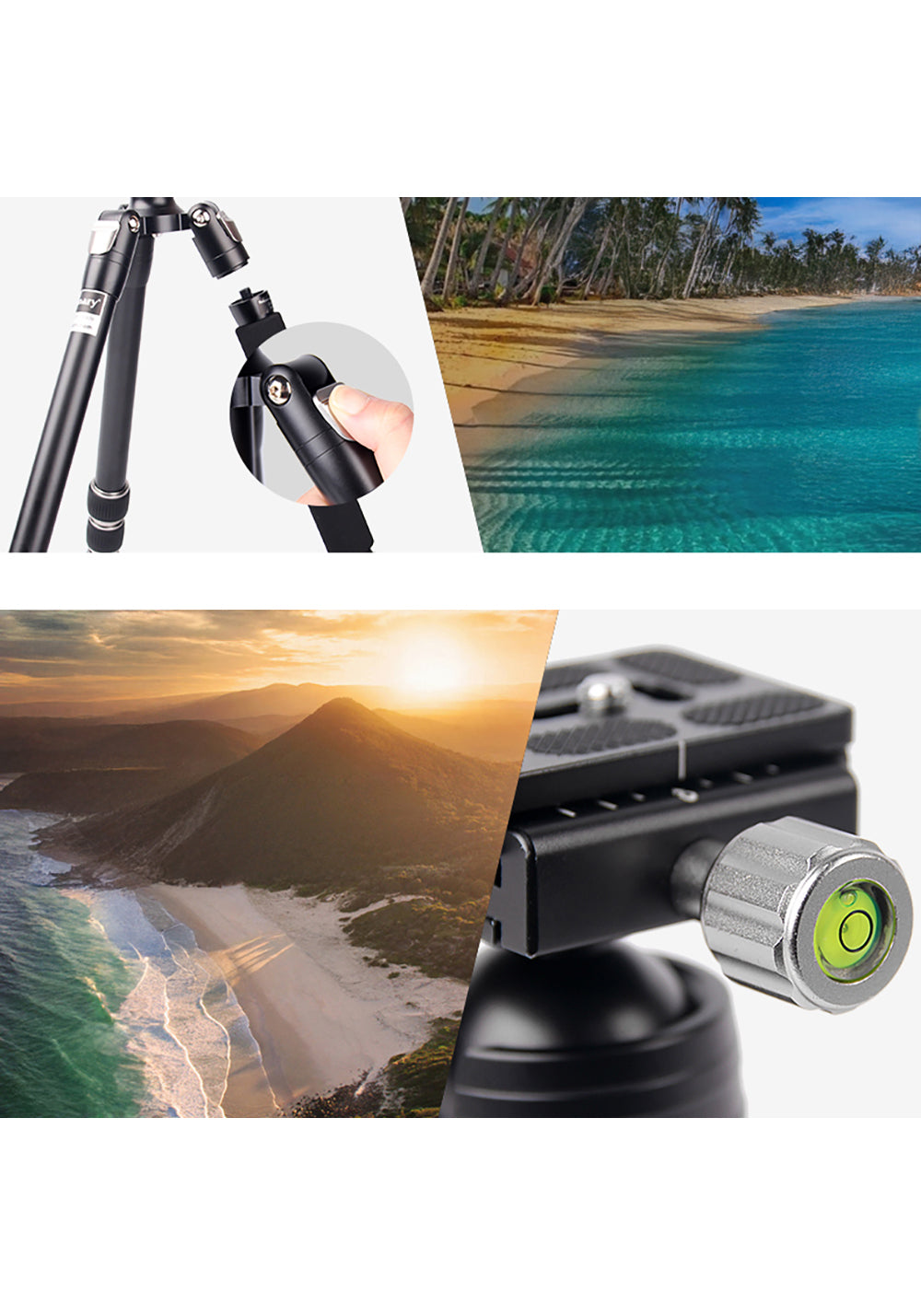 Jmary KT255+NB36 – 157,5 cm Değiştirilebilir Başlıklı Tripod