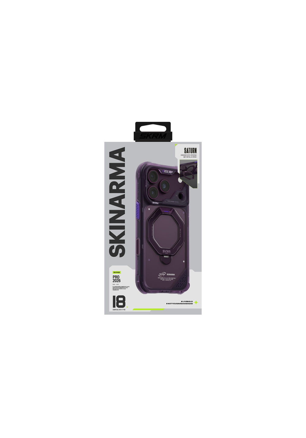 Skinarma Standlı Saturn – iPhone 18 Pro Max Kılıfı