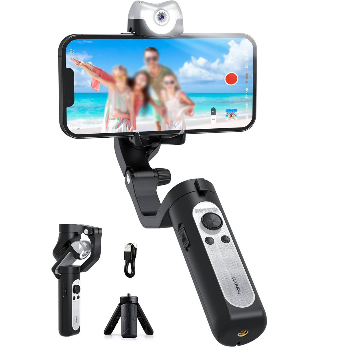 Hohem iSteady V2s – 3 Eksenli AI Takipli Telefon Gimbalı