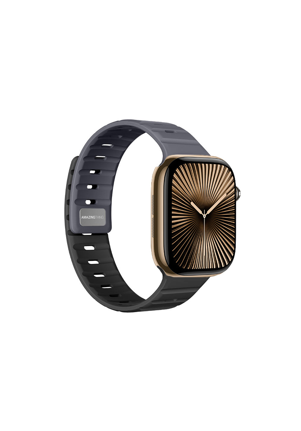 Amazingthing SilqLock Silikon Kordon – Apple Watch 46 mm