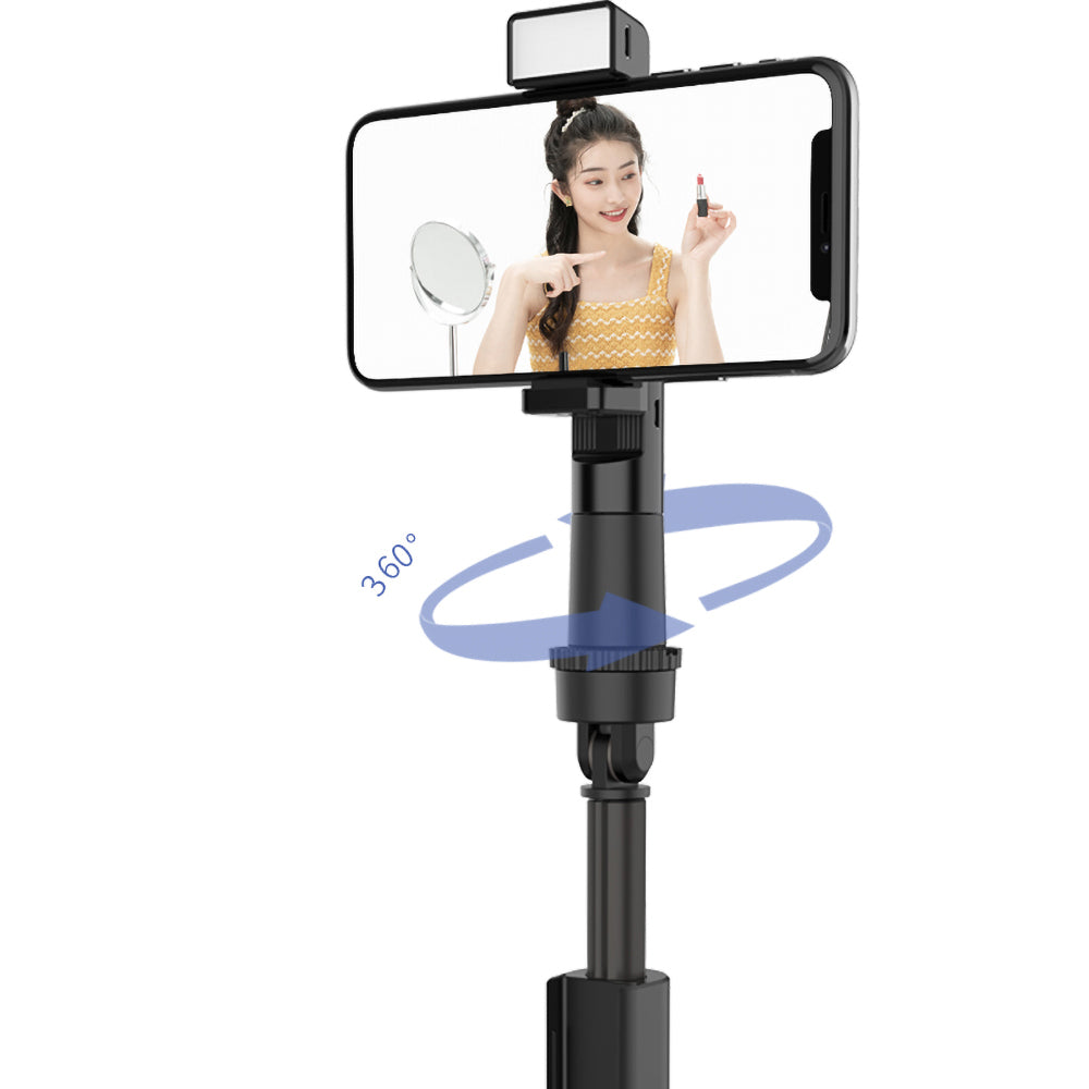 Recci RHO-P01 – 70 cm Işıklı Bluetooth Selfie Çubuğu