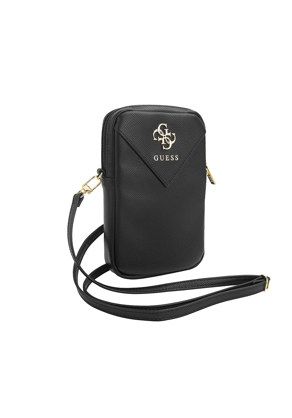 Guess 4G Metal Logo Fermuarlı PU Deri – Çapraz Vücut Çantası