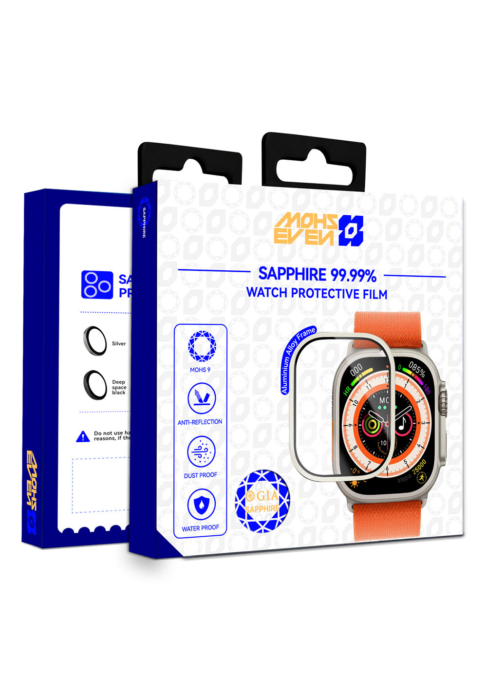 Mohseven iWatch Safir Cam Ekran Koruyucu – Apple Watch Ultra 49 mm