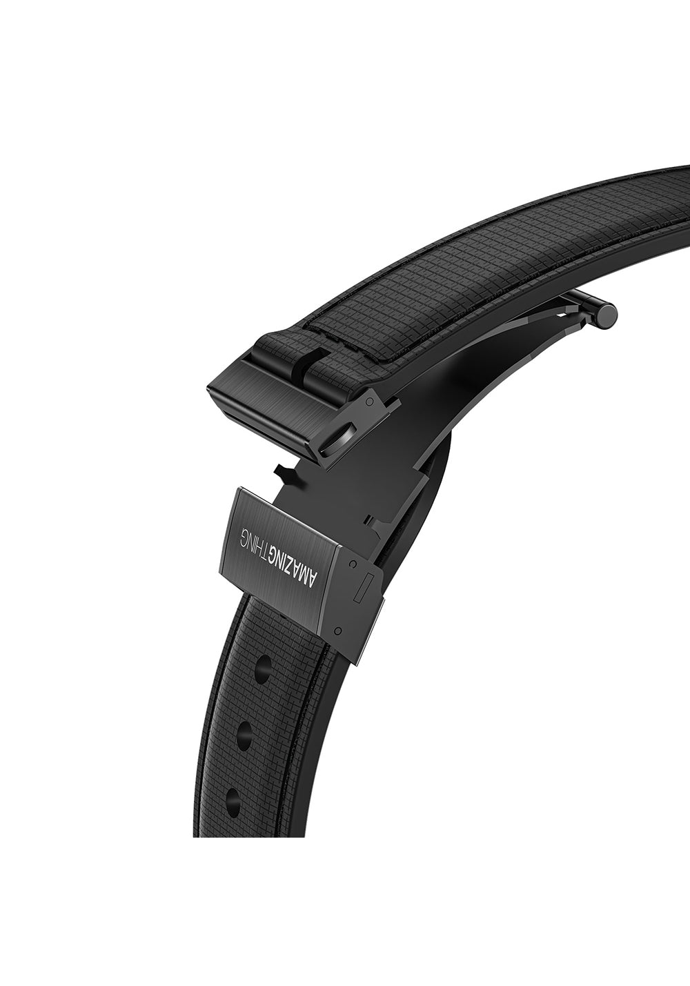 Amazingthing Titan Swift Deri Dokulu Silikon Kordon – Apple Watch 45/46/49 mm