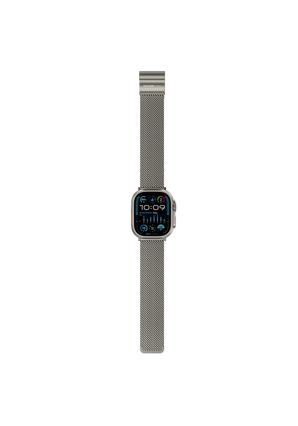 Amazingthing Titan Premium Metal Örgü Kordon – Apple Watch 46 mm